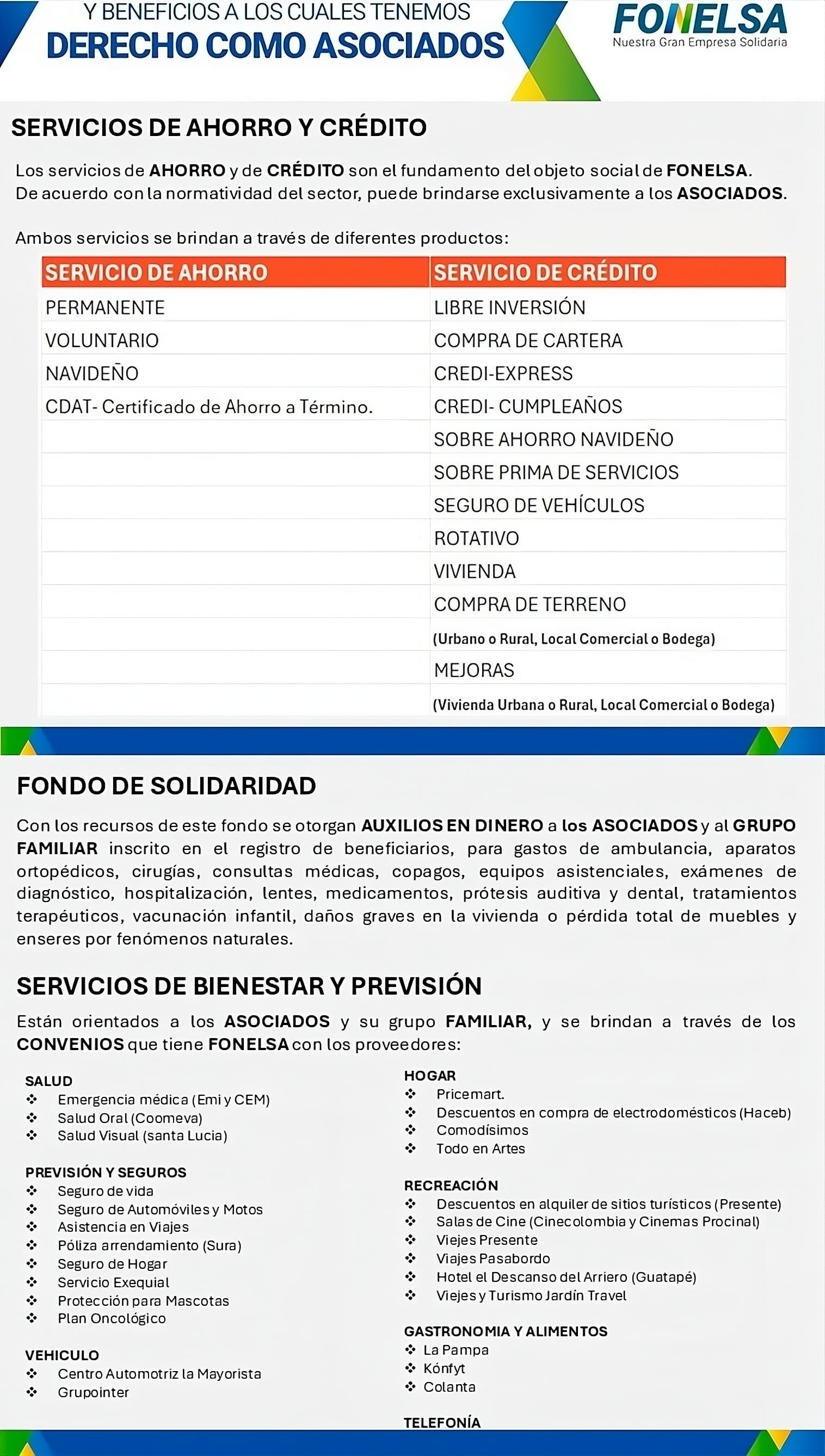 Conozcamos los servicios y beneficios a los cuales tenemos derecho